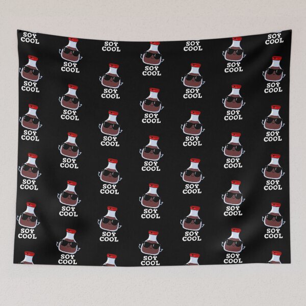Item preview, Soy Cool Funny Soy Sauce Puns (Dark BG) designed and sold by punnybone.