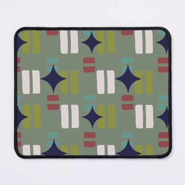 Item preview, Retro Aesthetic Geometric Shapes And Cosmic Atomic Sparkle Stars Green designed and sold by scorpiolane.