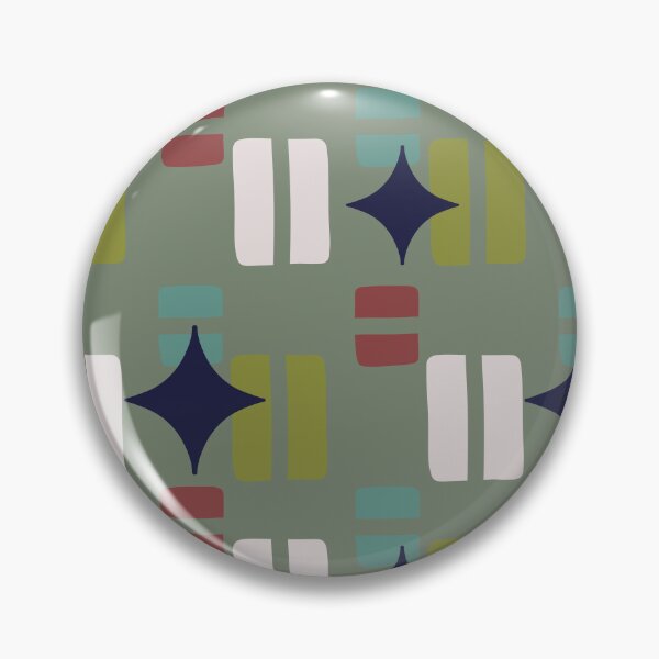 Item preview, Retro Aesthetic Geometric Shapes And Cosmic Atomic Sparkle Stars Green designed and sold by scorpiolane.