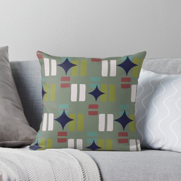 Item preview, Retro Aesthetic Geometric Shapes And Cosmic Atomic Sparkle Stars Green designed and sold by scorpiolane.