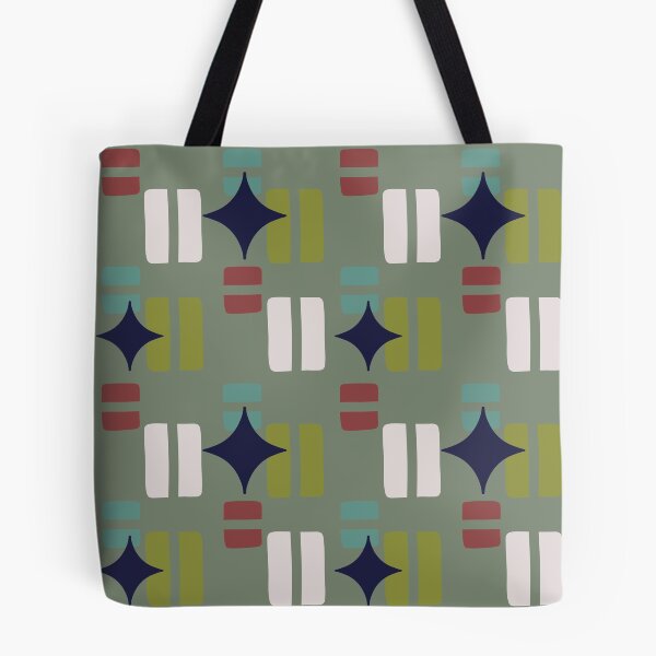 Item preview, Retro Aesthetic Geometric Shapes And Cosmic Atomic Sparkle Stars Green designed and sold by scorpiolane.