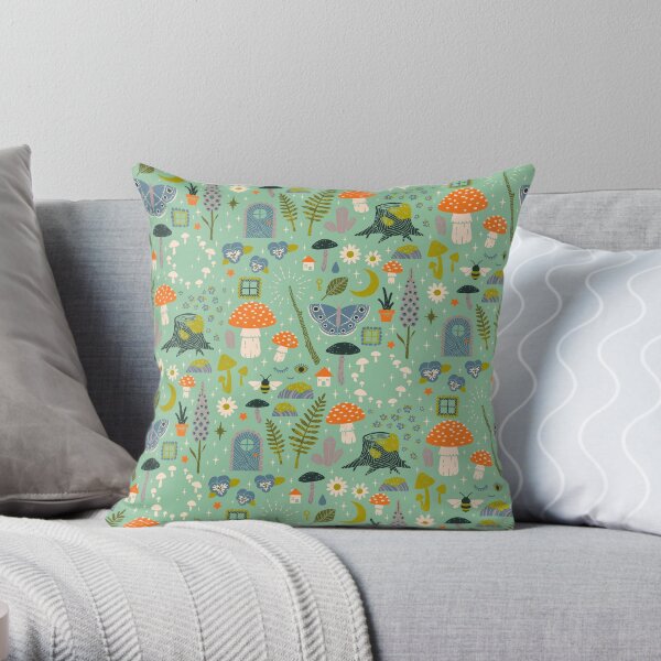 Fairy Garden Throw Pillow