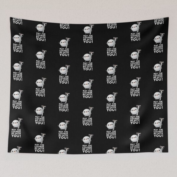 Item preview, May The Course Be With You Funny Golf Puns (Dark BG) designed and sold by punnybone.