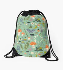 Fairy Garden Drawstring Bag