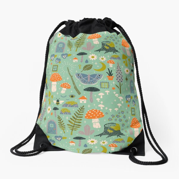 Fairy Garden Drawstring Bag
