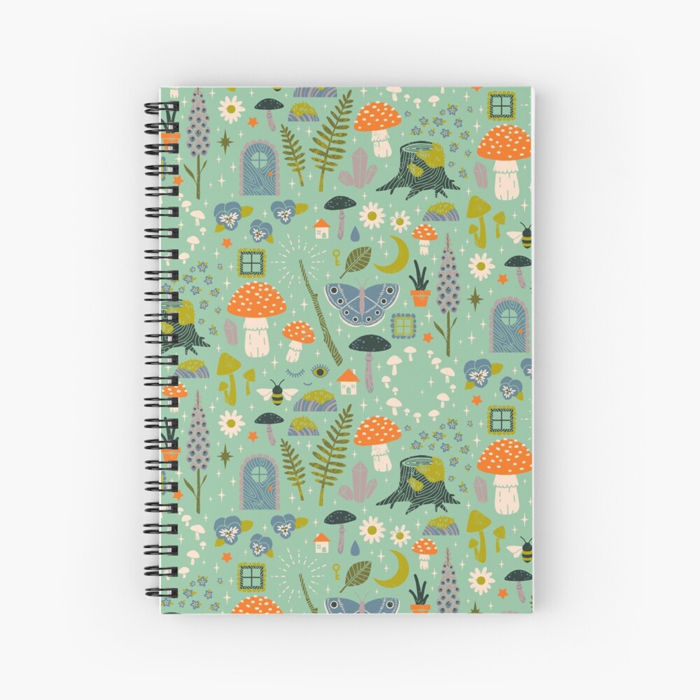 Fairy Garden Spiral Notebook