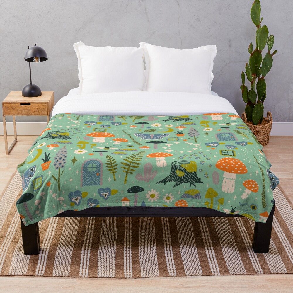 Fairy Garden Throw Blanket