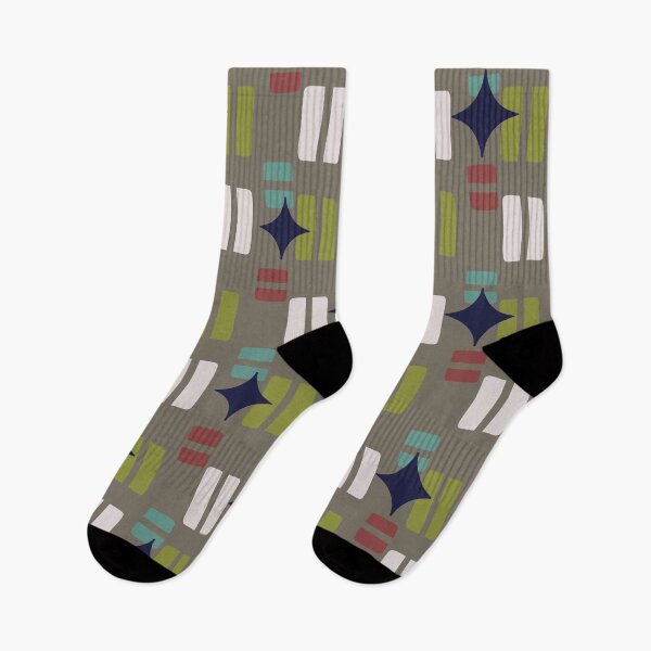 Item preview, Retro Aesthetic Geometric Shapes And Cosmic Atomic Sparkle Stars Muted Green designed and sold by scorpiolane.