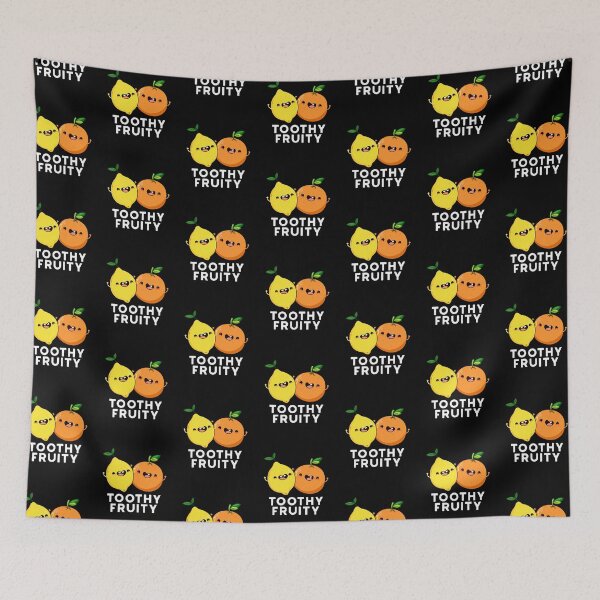 Item preview, Toothy Fruity Funny Fruit Puns (Dark BG) designed and sold by punnybone.