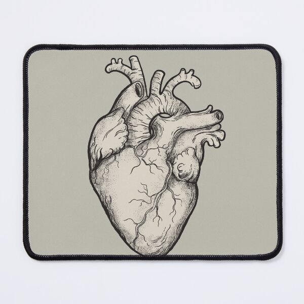 Item preview, Vintage Heart Anatomy Human Heart black and white minimalist art Halloween Scary evil pumpkin funny pumpkin head designed and sold by thanyaj.