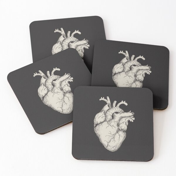 Item preview, Vintage Heart Anatomy Human Heart black and white minimalist art Halloween Scary evil pumpkin funny pumpkin head designed and sold by thanyaj.