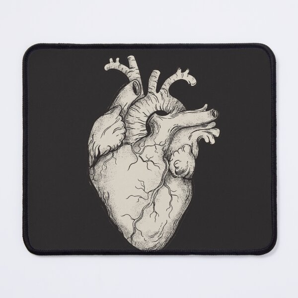 Item preview, Vintage Heart Anatomy Human Heart black and white minimalist art Halloween Scary evil pumpkin funny pumpkin head designed and sold by thanyaj.