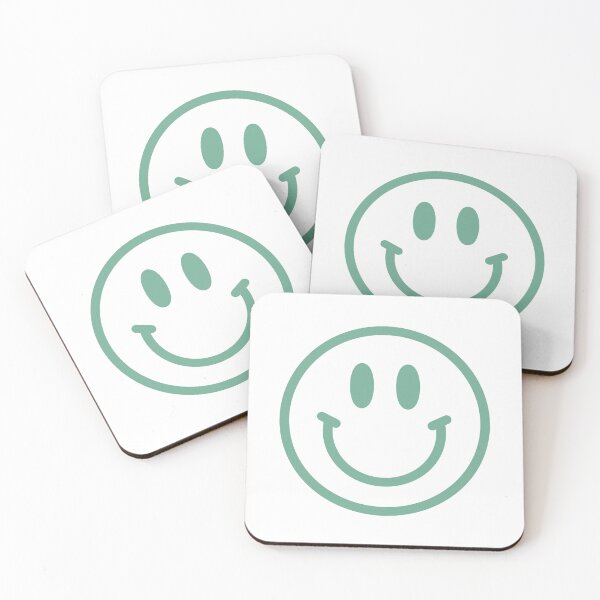 Item preview, Bright Aqua Preppy Smiley Face  designed and sold by meohmymagic.