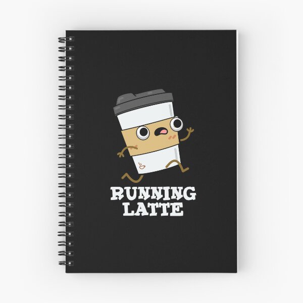 Item preview, Running Latte Funny Coffee Puns (Dark BG) designed and sold by punnybone.