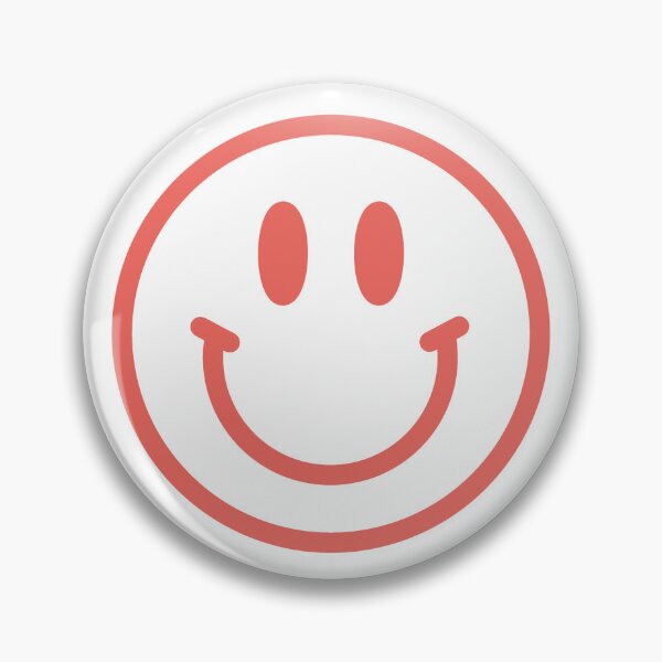 Item preview, Bright Coral Preppy Smiley Face  designed and sold by meohmymagic.