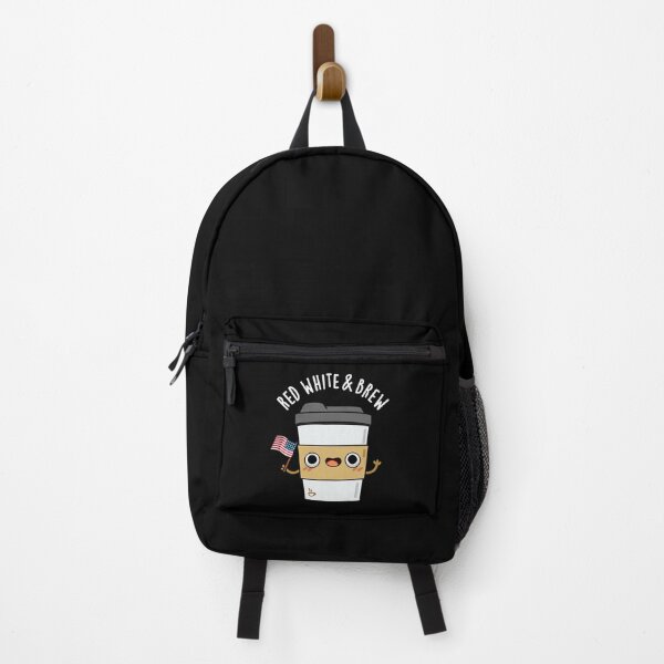 Item preview, Red White And Brew Funny Coffee Puns (Dark BG) designed and sold by punnybone.