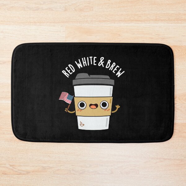 Item preview,  Red White And Brew Funny Coffee Puns (Dark BG) designed and sold by punnybone.