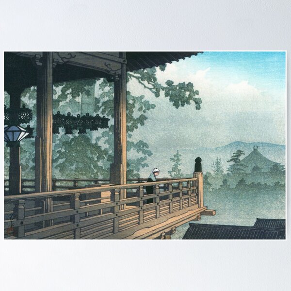 Item preview, Nigatsudo Temple at Nara by Kawase Hasui designed and sold by Takeda-art.