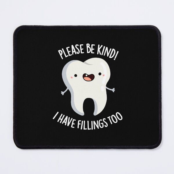 Item preview, Please Be Kind I Have Fillings Too Funny Tooth Puns (Dark BG) designed and sold by punnybone.