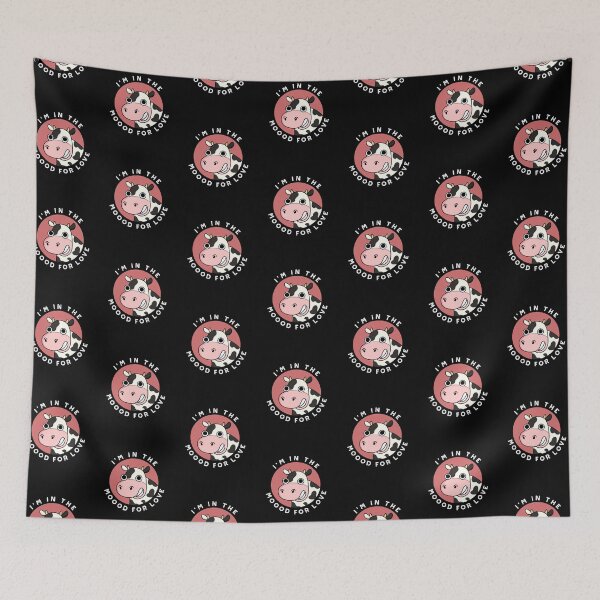Item preview, I'm In The Moood For Love Funny Cow Puns (Dark BG) designed and sold by punnybone.