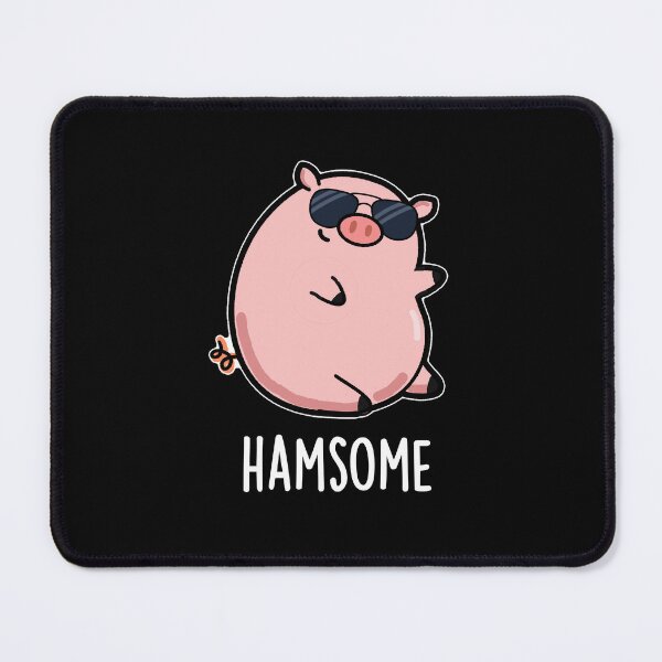 Item preview, Hamsome Funny Pig Puns (Dark BG) designed and sold by punnybone.