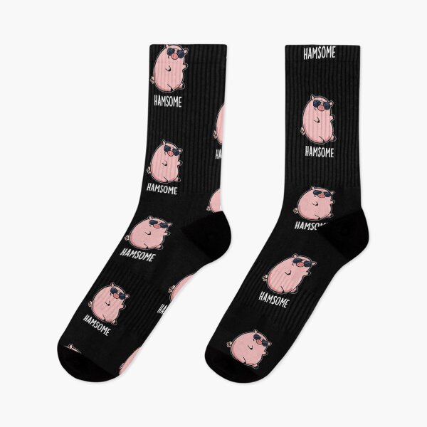 Item preview, Hamsome Funny Pig Puns (Dark BG) designed and sold by punnybone.
