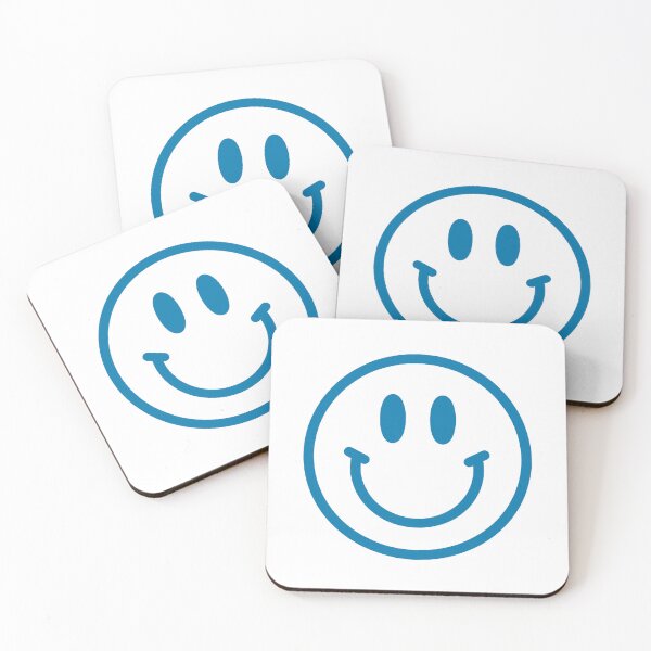 Item preview, Bright Blue Preppy Smiley Face  designed and sold by meohmymagic.