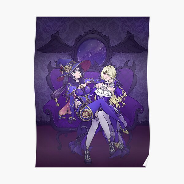 "Mona x Fischl" Poster for Sale by shinoot | Redbubble