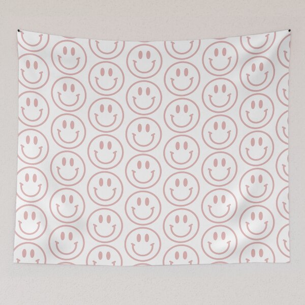 Item preview, Bright Blush Pink Preppy Smiley Face  designed and sold by meohmymagic.