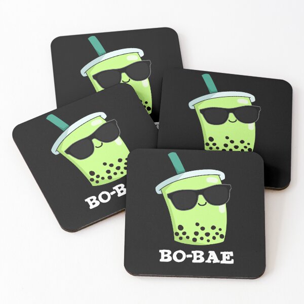 Item preview, Bo-bae Funny Boba Tea Puns (Dark BG) designed and sold by punnybone.