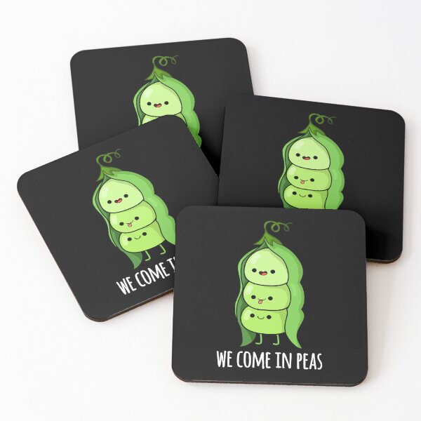 Item preview, We Come In Peas Funny Pea Puns (Dark BG) designed and sold by punnybone.