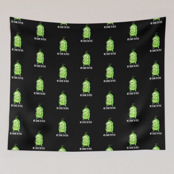 Item preview, We Come In Peas Funny Pea Puns (Dark BG) designed and sold by punnybone.