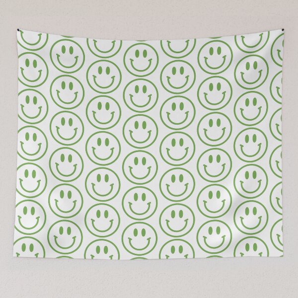 Item preview, Bright Green Preppy Smiley Face  designed and sold by meohmymagic.