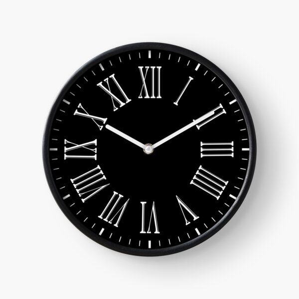Item preview, Classic Roman Numerals Black Wall Clock designed and sold by Jerry Lambert.
