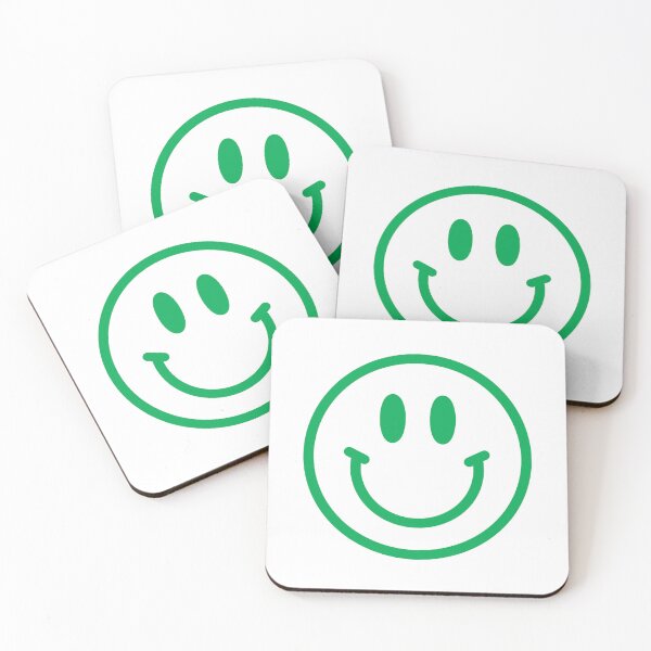 Item preview, Bright Kelly Green Preppy Smiley Face  designed and sold by meohmymagic.