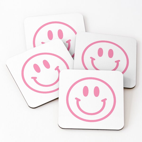 Item preview, Bright Bubble Gum Pink Preppy Smiley Face  designed and sold by meohmymagic.