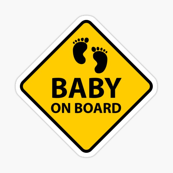 New Upgrade Kids Safety Warning Sticker for Driver Baby on Board Sign for Car 2 Pieces 