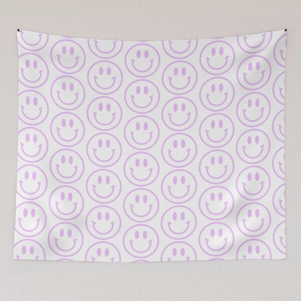Item preview, Bright Lavender Preppy Smiley Face  designed and sold by meohmymagic.