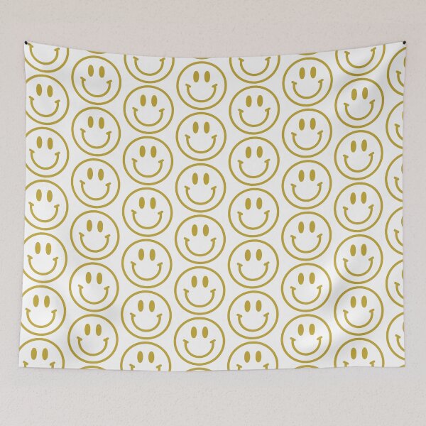 Item preview, Bright Mustard Preppy Smiley Face  designed and sold by meohmymagic.