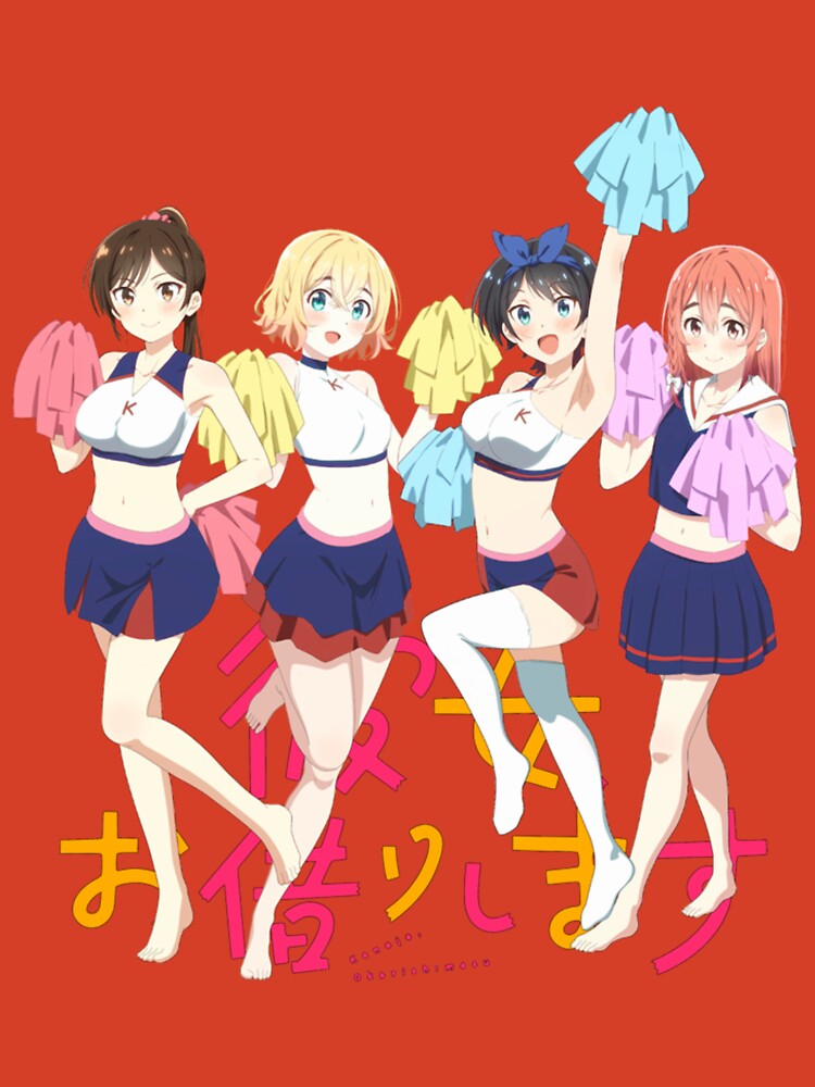 Cute Cheerleaders - Kanojo Okarishimasu Anime Art Board Print for