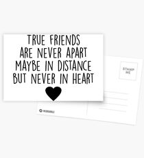 True friends are never apart Postcards