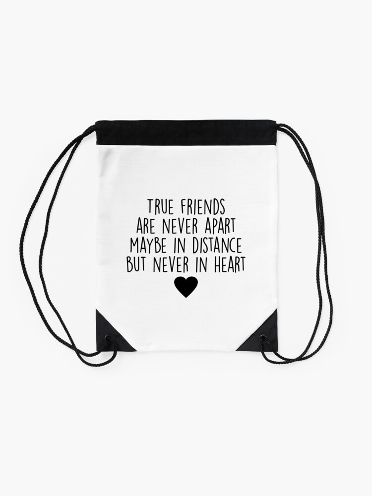 Alternate view of True friends are never apart Drawstring Bag