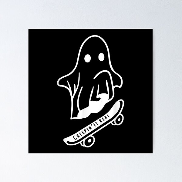 Item preview, Funny Boo Skateboarding Ghost Costume Halloween Skateboard designed and sold by Kharlamovaarina.