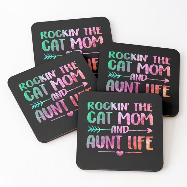 Item preview, Floral Rockin' the Cat Mom and Aunt Life Mothers Day designed and sold by Simeon	 Dorelus.