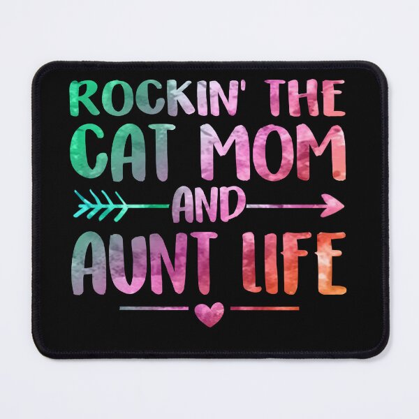 Item preview, Floral Rockin' the Cat Mom and Aunt Life Mothers Day designed and sold by Simeon	 Dorelus.
