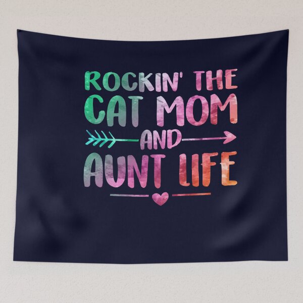 Item preview, Floral Rockin' the Cat Mom and Aunt Life Mothers Day designed and sold by Simeon	 Dorelus.