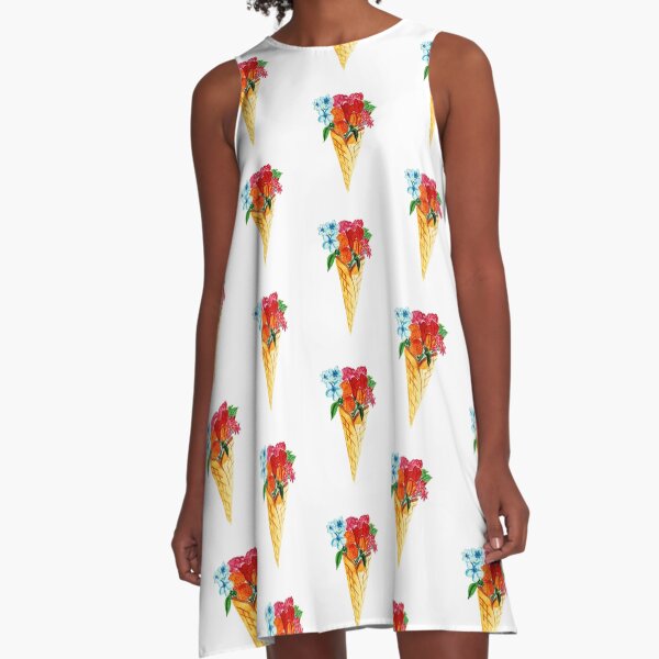 Flower Cone A-Line Dress