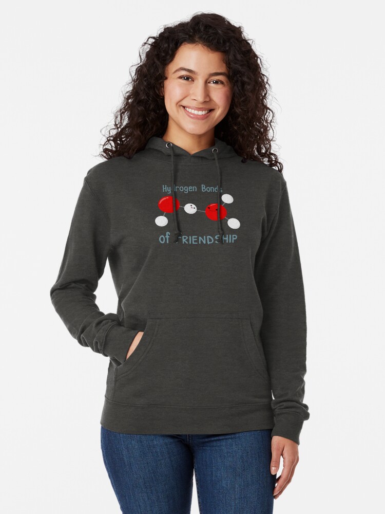 Thumbnail 2 of 5, Lightweight Hoodie, Hydrogen Bonds of Friendship designed and sold by amoebasisters.