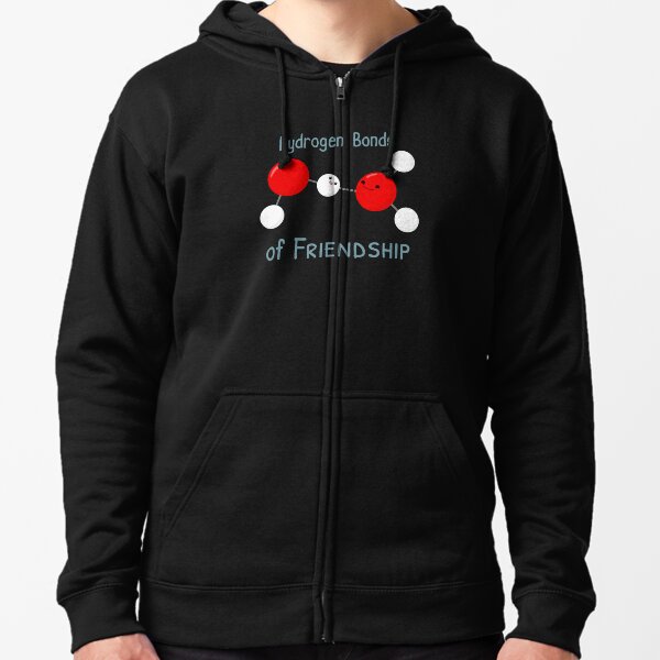 Hydrogen Bonds of Friendship Zipped Hoodie