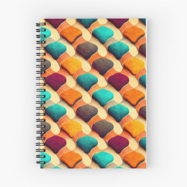 Item preview, Orange & Teal Retro Abstract Art Pattern designed and sold by bumtheary.